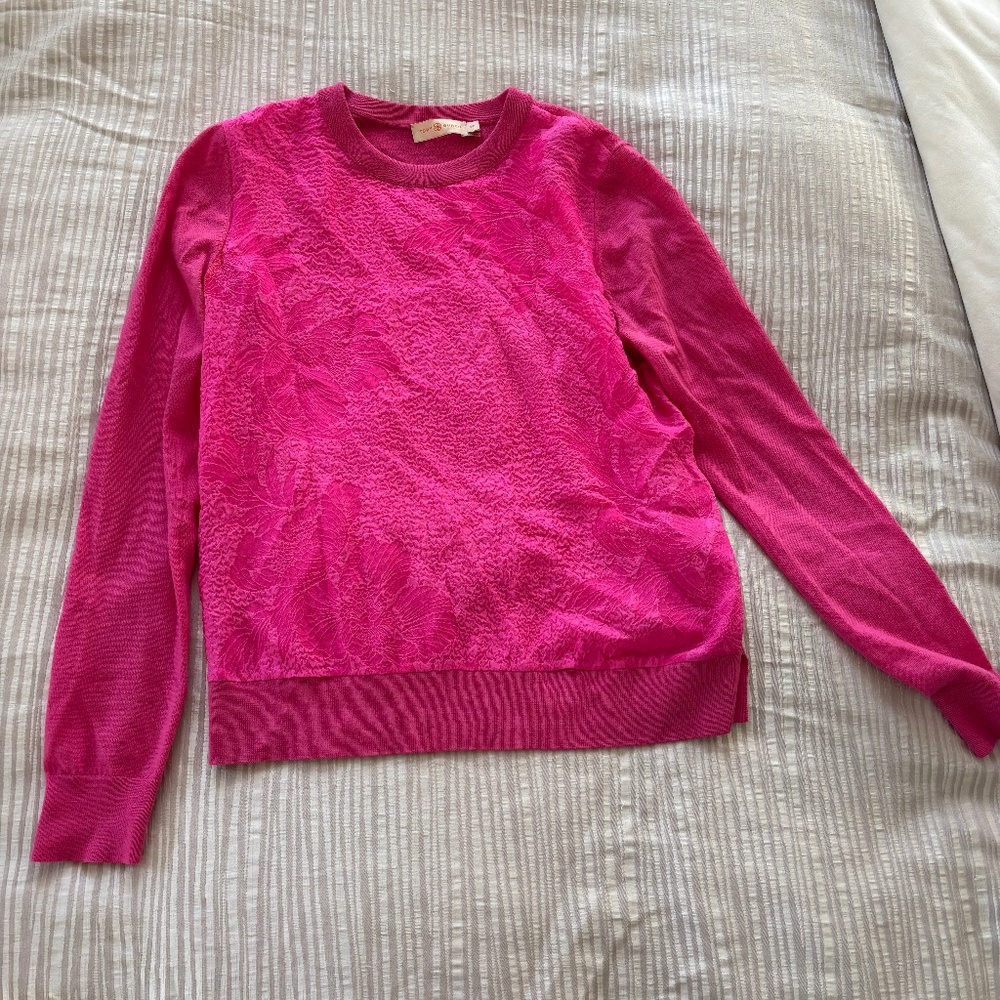 Tory Burch pink knot high low top size s/p